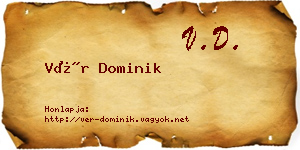 Vér Dominik névjegykártya