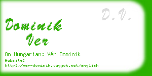 dominik ver business card