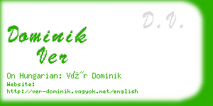 dominik ver business card